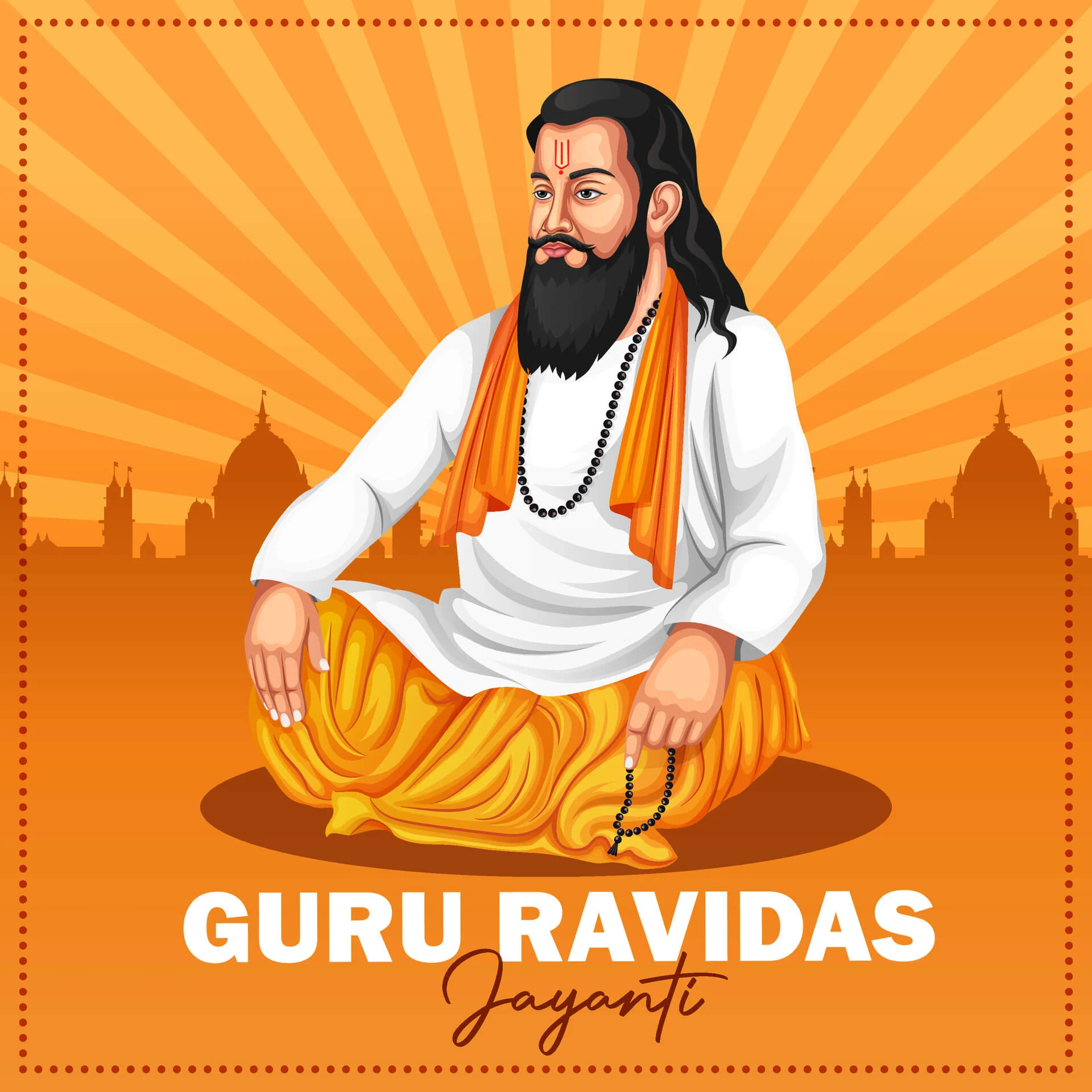 vecteezy guru ravidas jayanti poster design template